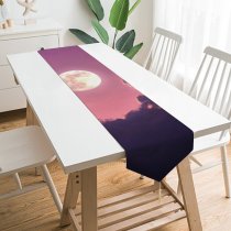 Yanfind Table Runner Moon Clouds Sky Everyday Dining Wedding Party Holiday Home Decor