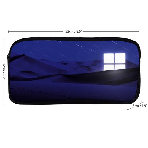 yanfind Pencil Case YHO Onairx Technology Desert Night  Glowing  Trails Illuminated Zipper Pens Pouch Bag for Student Office School