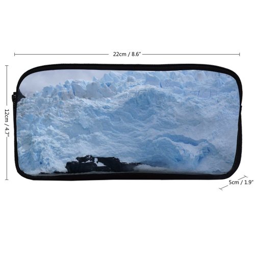 yanfind Pencil Case YHO Winter Glaciar  Polar Argentina  Ocean  Iceberg Ocean Glacial Lake Zipper Pens Pouch Bag for Student Office School
