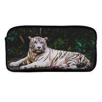 yanfind Pencil Case YHO Smit Patel  Forest Leaves Dark Big Cat  Wildlife Greenery Zipper Pens Pouch Bag for Student Office School