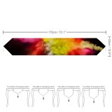 Yanfind Table Runner Burst Splash Colorful MacOS Sierra Everyday Dining Wedding Party Holiday Home Decor