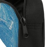 yanfind Pencil Case YHO Winter Texture Frost  Azure Frost Zipper Pens Pouch Bag for Student Office School