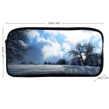 yanfind Pencil Case YHO Winter Swiss Winter Natural Atmospheric  Cloud Landscape Sky Snow Switzerland Tree Zipper Pens Pouch Bag for Student Office School