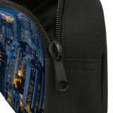 yanfind Pencil Case YHO Ricardo Hong Kong City Cityscape City Lights Night Time Skyscrapers Aerial High Zipper Pens Pouch Bag for Student Office School