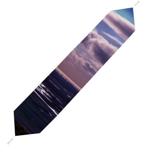 Yanfind Table Runner Andrés Nieto Porras Hot Air Balloon Aurora Borealis Northern Lights Clouds Landscape Everyday Dining Wedding Party Holiday Home Decor