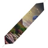 Yanfind Table Runner Mirolim Mirsolixov Deer Hot Air Balloons Sunrise Landscape Stone Staircase Everyday Dining Wedding Party Holiday Home Decor