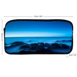 yanfind Pencil Case YHO Seascape Horizon Clear Sky Ocean Rocks Sunrise Dawn Sky Zipper Pens Pouch Bag for Student Office School
