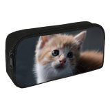 yanfind Pencil Case YHO Cat Kitten Pet Cute Cat Portrait Fur Baby Cat Zipper Pens Pouch Bag for Student Office School