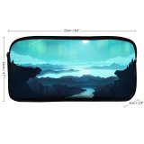 yanfind Pencil Case YHO RmRadev  River Mountains Gradient Night Zipper Pens Pouch Bag for Student Office School
