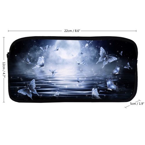 yanfind Pencil Case YHO Graphics CGI Fantasy Butterflies   Night Dark Fairy Tale Zipper Pens Pouch Bag for Student Office School