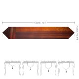 Yanfind Table Runner Hmetosche Autumn Forest Pathway Fallen Leaves Sunset Landscape Trees Woods Everyday Dining Wedding Party Holiday Home Decor