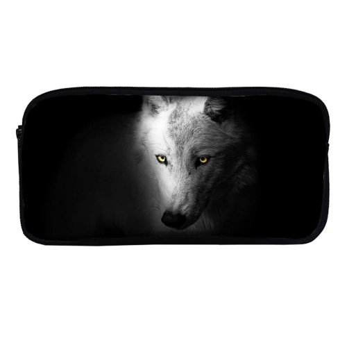 yanfind Pencil Case YHO Randy Rodriguez Black Dark Wolf Wild Zipper Pens Pouch Bag for Student Office School