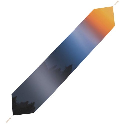 Yanfind Table Runner Sunrise Dawn Early Morning Foggy Everyday Dining Wedding Party Holiday Home Decor
