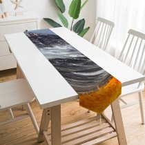 Yanfind Table Runner Arnaud Mariat Glacier Mountains Snow Covered Daylight Landscape Iceland Everyday Dining Wedding Party Holiday Home Decor