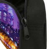 yanfind Pencil Case YHO Zac Ong York City Night Cityscape Purple City Lights Suspension  Buildings Zipper Pens Pouch Bag for Student Office School