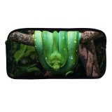 yanfind Pencil Case YHO  Snake Tree Branch Reptile  Snake Forest Closeup Zipper Pens Pouch Bag for Student Office School