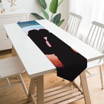 Yanfind Table Runner Jan Kovačík Love Couple Romantic Kiss Silhouette Moon Lovers Sunset Everyday Dining Wedding Party Holiday Home Decor