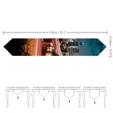 Yanfind Table Runner Sonny Mauricio Seattle City Cityscape City Lights Fence Night Time Light Trails Everyday Dining Wedding Party Holiday Home Decor