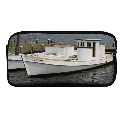 yanfind Pencil Case YHO Vehicle Ship Boats Motor Boat Chesapeake Ship Bay Watercraft Tranquility Naval Hull Zipper Pens Pouch Bag for Student Office School