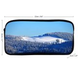 yanfind Pencil Case YHO PIROD Winter Forest Snow Trees Hill Sky Clear Sky Sky Zipper Pens Pouch Bag for Student Office School