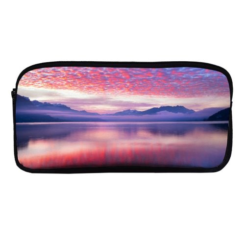 yanfind Pencil Case YHO Romain Guy Clouds Reflection Lake Mountains Landscape Scenery Fog Zipper Pens Pouch Bag for Student Office School