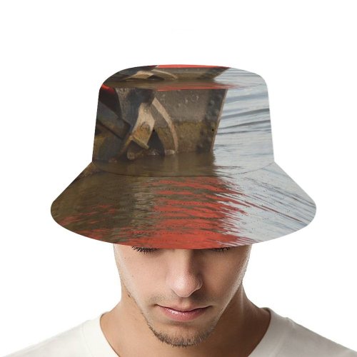 yanfind Adult Fisherman's Hat Vehicle Vessel Port Boats Boat Reflection Harbour Protective Ship Recreation Anchor Watercraft Fishing Fisherman Cap Travel Beach Sun protection