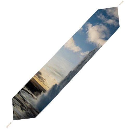 Yanfind Table Runner Eruption Island Haukadalsvegur Pictures Strokkur Outdoors Grey Volcano Geyser Mountain Everyday Dining Wedding Party Holiday Home Decor