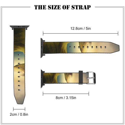 yanfind Watch Strap for Apple Watch Dorothe Landscape Sunset Mountains Lake Reflection Clear Sky Compatible with iWatch Series 5 4 3 2 1