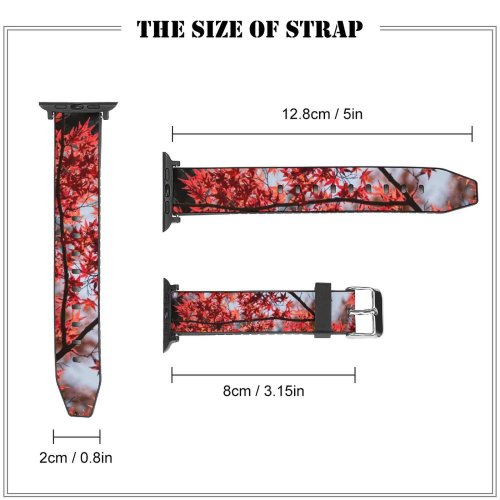 yanfind Watch Strap for Apple Watch Ben Cheung Maple Tree Leaves Autumn Branches Compatible with iWatch Series 5 4 3 2 1