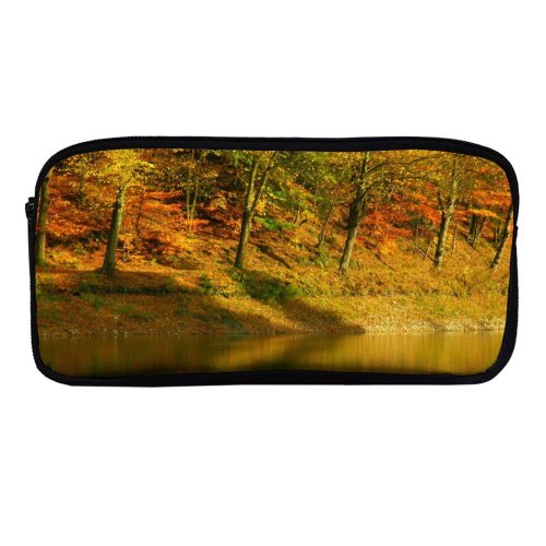 yanfind Pencil Case YHO Landscapes Landscape Reflection Leaf Tree Natural Autumn Bank Biome Zipper Pens Pouch Bag for Student Office School