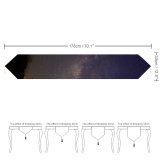 Yanfind Table Runner Backlit Infinity Dark Exploration Observatory Astrology Sunset Landscape Evening Travel Milky Space Everyday Dining Wedding Party Holiday Home Decor
