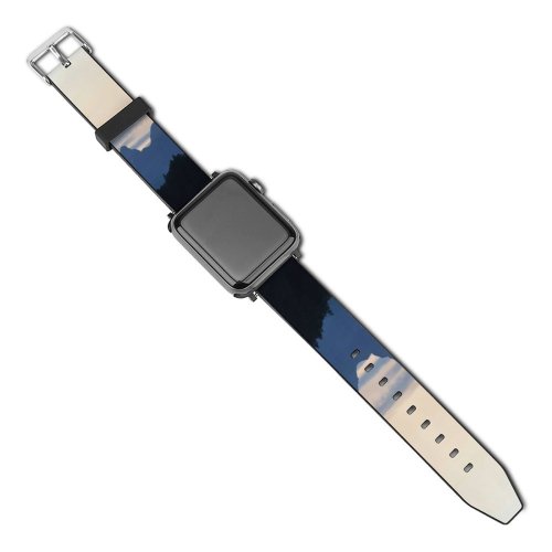yanfind Watch Strap for Apple Watch Wallpapers Images Domain Range Countryside Pictures Outdoors Peak Sky Hill Grey Compatible with iWatch Series 5 4 3 2 1