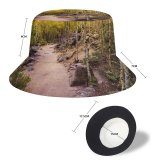 yanfind Adult Fisherman's Hat Collins Aspen Trees Pathway Forest Rocks Trails Beautiful Fishing Fisherman Cap Travel Beach Sun protection