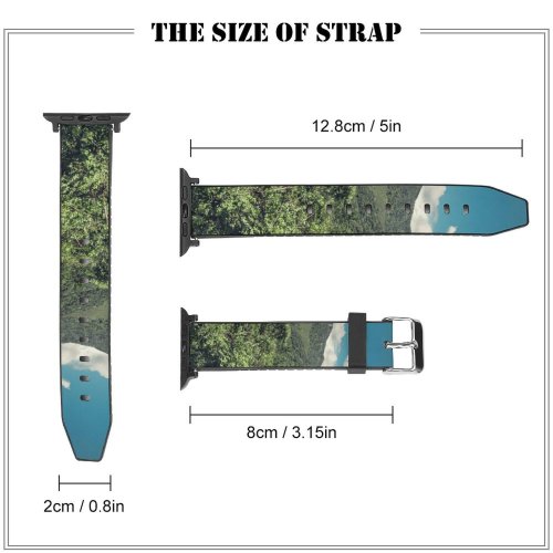 yanfind Watch Strap for Apple Watch Countryside Plant Pictures Outdoors Stock Jungle Grey Tree Peru Amazon Moutains Compatible with iWatch Series 5 4 3 2 1