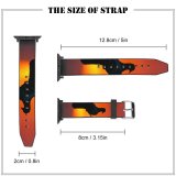 yanfind Watch Strap for Apple Watch Sunset Birds Sunrise Bird Pigeon Peace Contemplate  Colour Colours Serene Peaceful Compatible with iWatch Series 5 4 3 2 1
