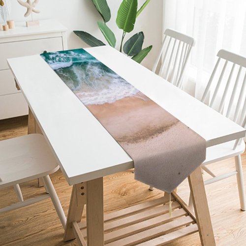 Yanfind Table Runner Beautiful Sand Footage Landscape Daylight Zoom Meet Beach Turquoise Outdoor Outdoors Scenic Everyday Dining Wedding Party Holiday Home Decor