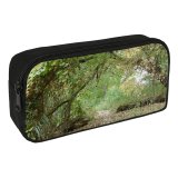 yanfind Pencil Case YHO Community Leaves Forest Vegetation Landscape Plant Fall Tree Forest Woods Natural Pathway Zipper Pens Pouch Bag for Student Office School