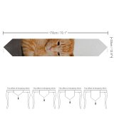 Yanfind Table Runner Funny Curiosity Sit Cute Little Young Eye Portrait Kitten Pet Whisker Downy Everyday Dining Wedding Party Holiday Home Decor