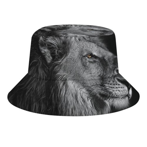 yanfind Adult Fisherman's Hat Randy Rodriguez Black Dark Lion Fishing Fisherman Cap Travel Beach Sun protection