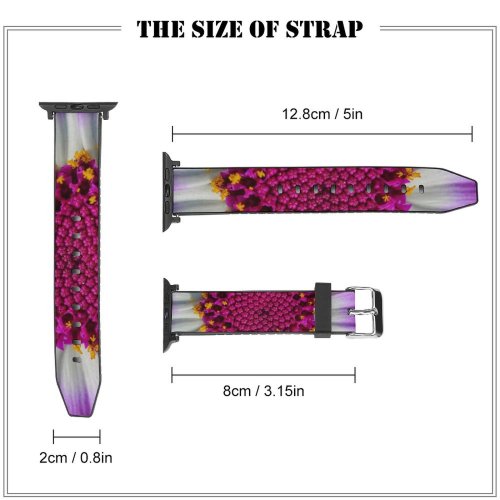 yanfind Watch Strap for Apple Watch Carsten Heyer Flowers Purple Flower Macro Closeup Petals  Bloom Spring Pericallis Compatible with iWatch Series 5 4 3 2 1