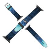 yanfind Watch Strap for Apple Watch  Aurora Borealis Mountains Winter Forest Night Compatible with iWatch Series 5 4 3 2 1