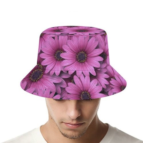 yanfind Adult Fisherman's Hat Flowers Gerbera Flowers Daisy Flowers Daisies Fishing Fisherman Cap Travel Beach Sun protection