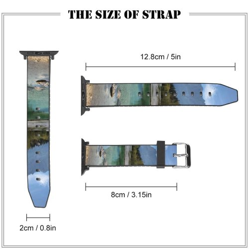 yanfind Watch Strap for Apple Watch Abies Lake Slovenia Tree Beautiful  Domain Wilderness Plant Fir Kranjska Compatible with iWatch Series 5 4 3 2 1