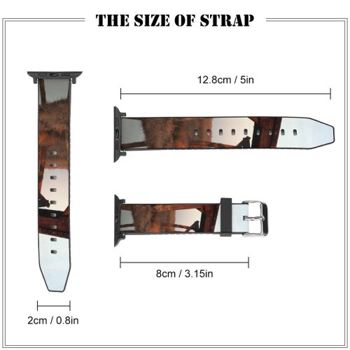 yanfind Watch Strap for Apple Watch Train  Field Pond Tracks Girder Trestle Truss Beam Nonbuilding Structure Burr Compatible with iWatch Series 5 4 3 2 1