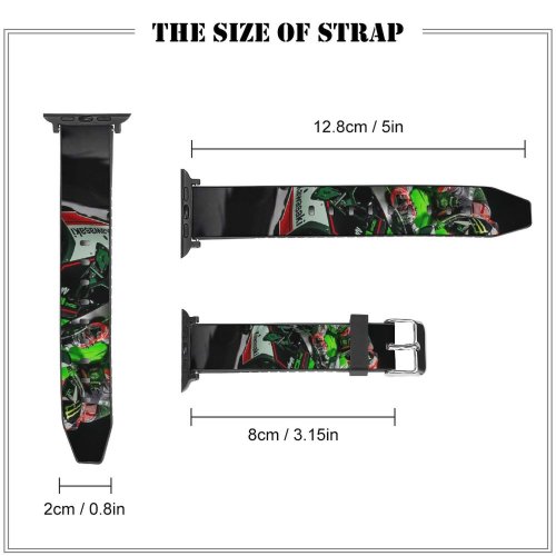 yanfind Watch Strap for Apple Watch Bikes Kawasaki Ninja ZX R Sports Biker Compatible with iWatch Series 5 4 3 2 1