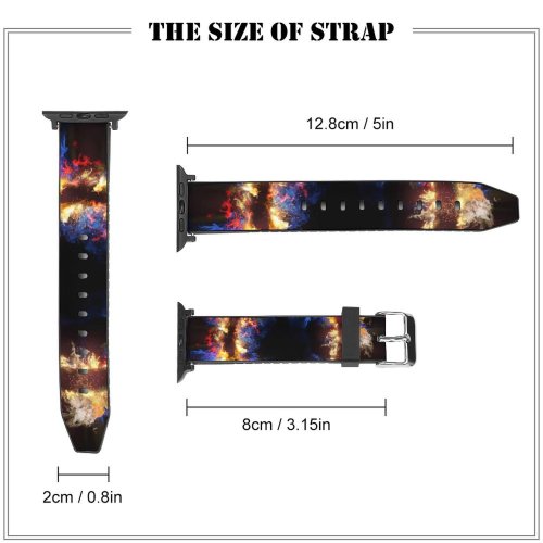 yanfind Watch Strap for Apple Watch Abstract Fire Ring Energy Flames Compatible with iWatch Series 5 4 3 2 1