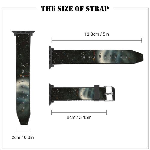 yanfind Watch Strap for Apple Watch Universe Inspirational Abstract Magicalrealism Nebula Domain Experimental Outer Space Public Mystic Compatible with iWatch Series 5 4 3 2 1
