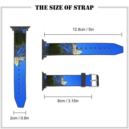 yanfind Watch Strap for Apple Watch Abies Scenery Range Tree Slope  Plant Fir Free  Outdoors Compatible with iWatch Series 5 4 3 2 1