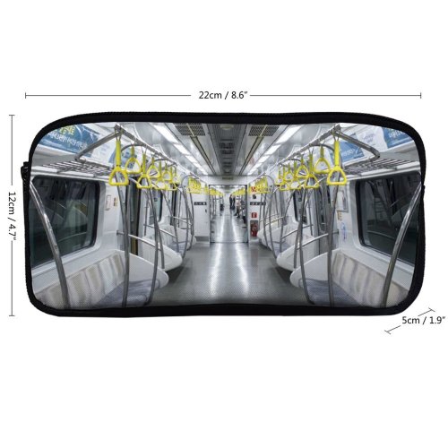 yanfind Pencil Case YHO Terminal Images Train Station Quiet Empty  Urban Free Subway Pictures Street Zipper Pens Pouch Bag for Student Office School