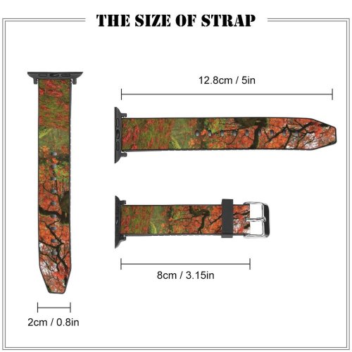 yanfind Watch Strap for Apple Watch United Japanese Fallfoliage Plant Forest Domain Trunk Branch Pictures Portland Tree Compatible with iWatch Series 5 4 3 2 1